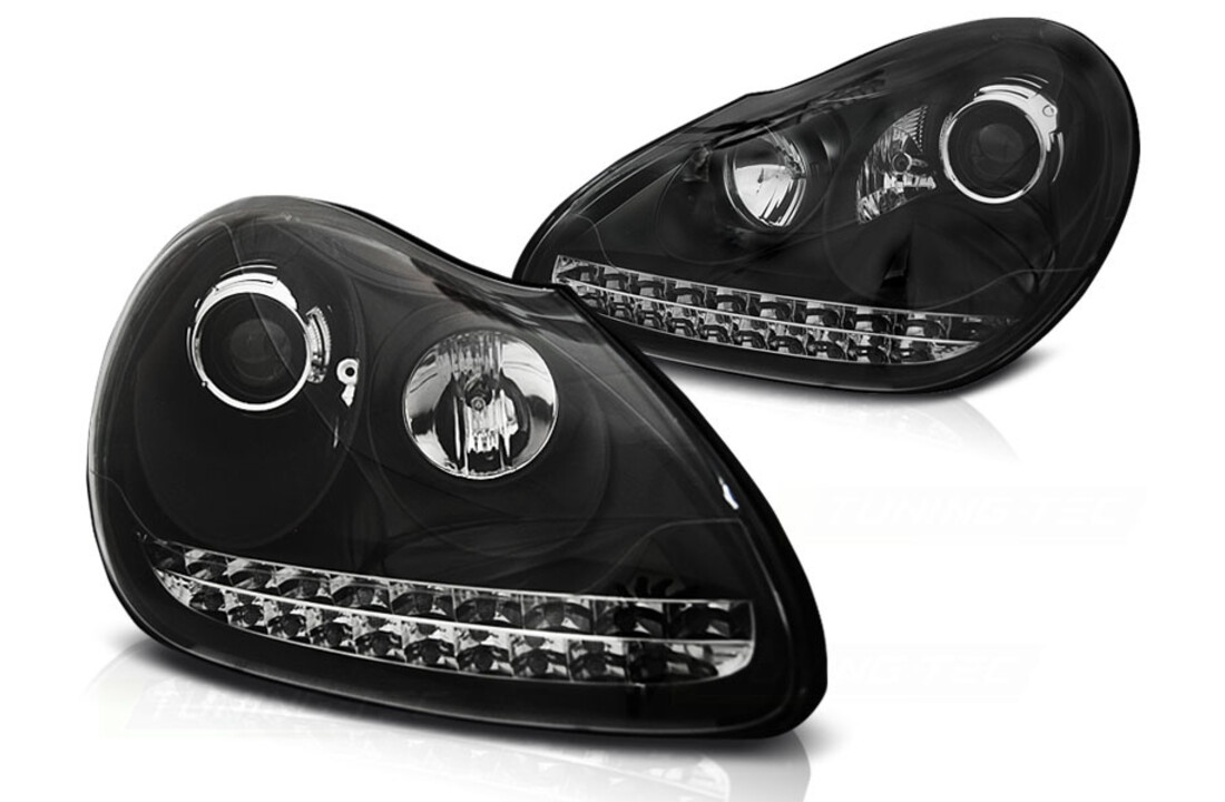 Koplampen Xenon geschikt voor Porsche Cayenne 02-06 zwart HID
