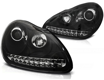 Koplampen Xenon geschikt voor Porsche Cayenne 02-06 zwart HID