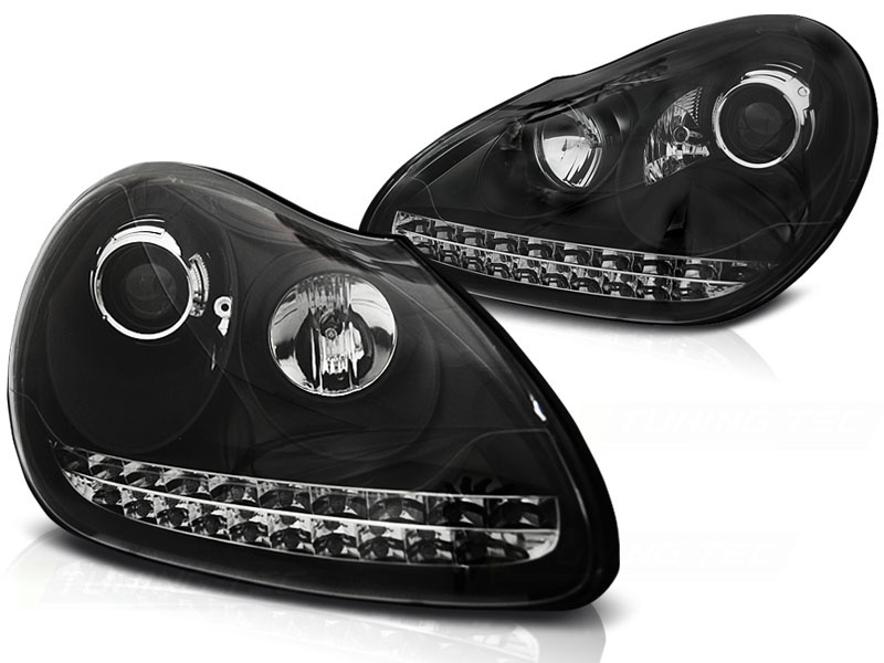 Koplampen Xenon geschikt voor Porsche Cayenne 02-06 zwart HID