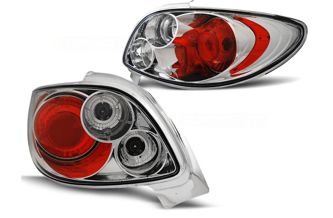 Achterlichten geschikt voor Peugeot 206 CC 10 98- chroom