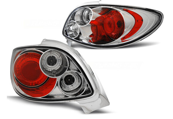 Achterlichten geschikt voor Peugeot 206 CC 10 98- chroom