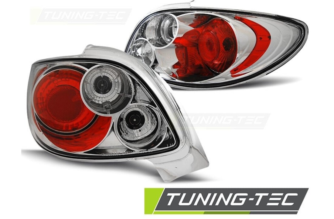 Achterlichten geschikt voor Peugeot 206 CC 10 98- chroom