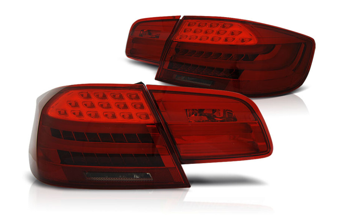 Achterlichten geschikt voor BMW E92 09 06-03 10 rood smoke LED strip