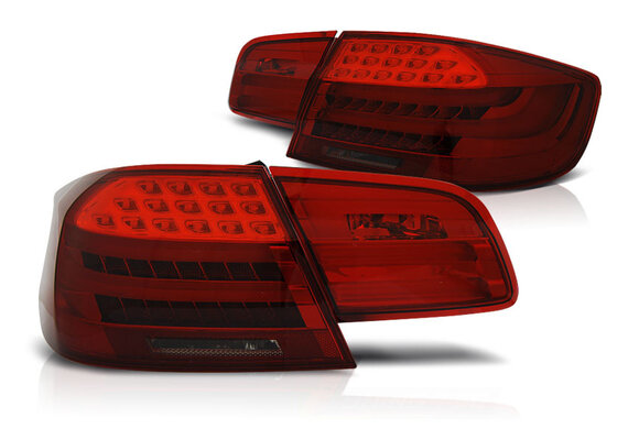 Achterlichten geschikt voor BMW E92 09 06-03 10 rood smoke LED strip