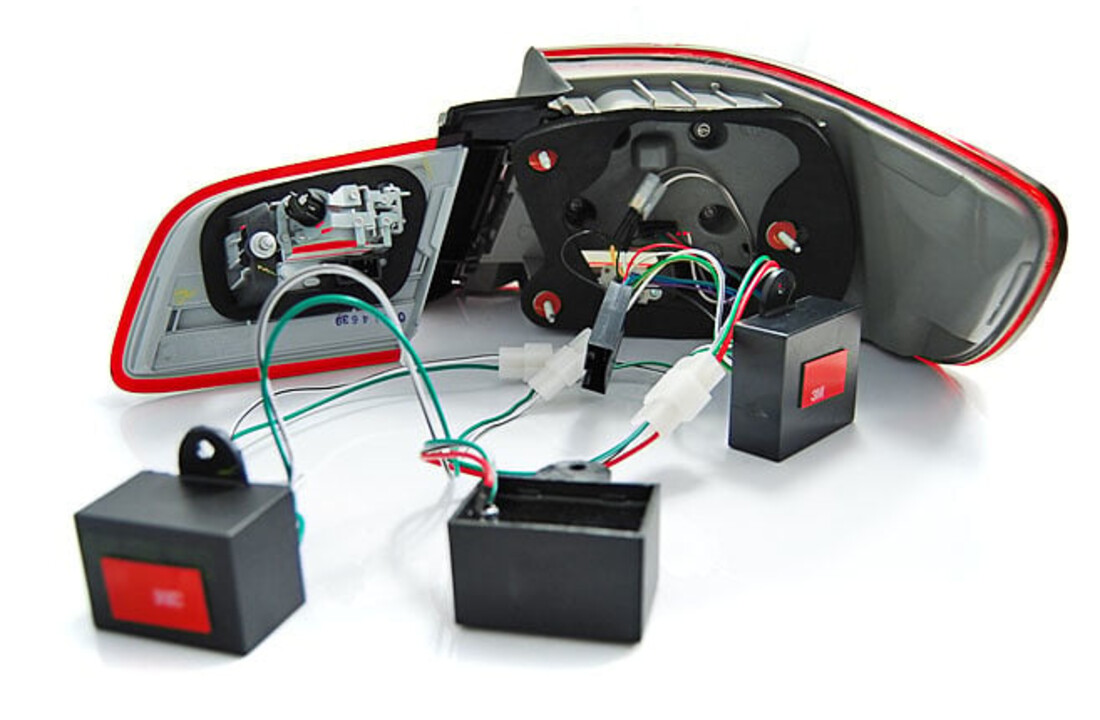 Achterlichten geschikt voor BMW E92 09 06-03 10 rood smoke LED strip