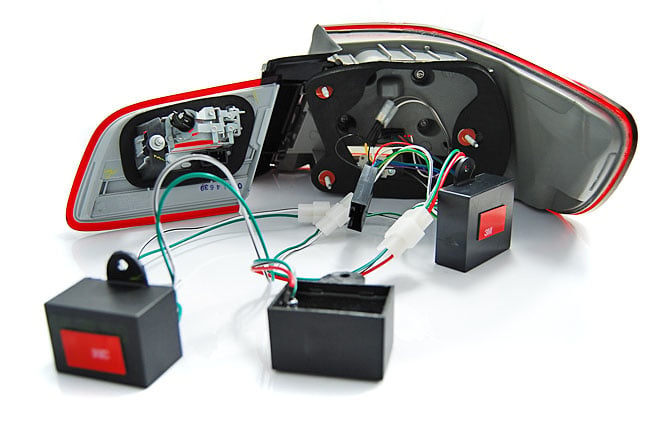 Achterlichten geschikt voor BMW E92 09 06-03 10 rood smoke LED strip