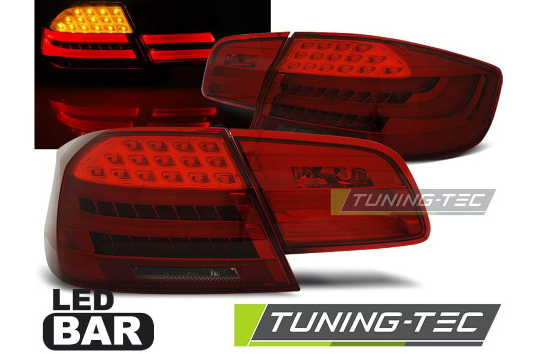 Achterlichten geschikt voor BMW E92 09 06-03 10 rood smoke LED strip