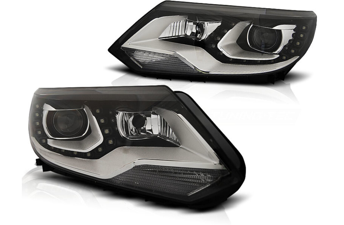 Koplampen dagrijlicht geschikt voor VW Tiguan 2011-12 2015 DRL zwart
