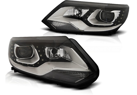 Koplampen dagrijlicht geschikt voor VW Tiguan 2011-12 2015 DRL zwart