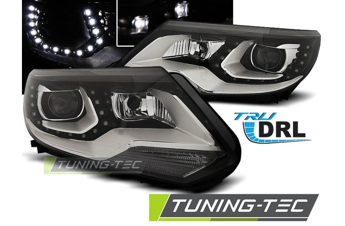 Koplampen dagrijlicht geschikt voor VW Tiguan 2011-12 2015 DRL zwart
