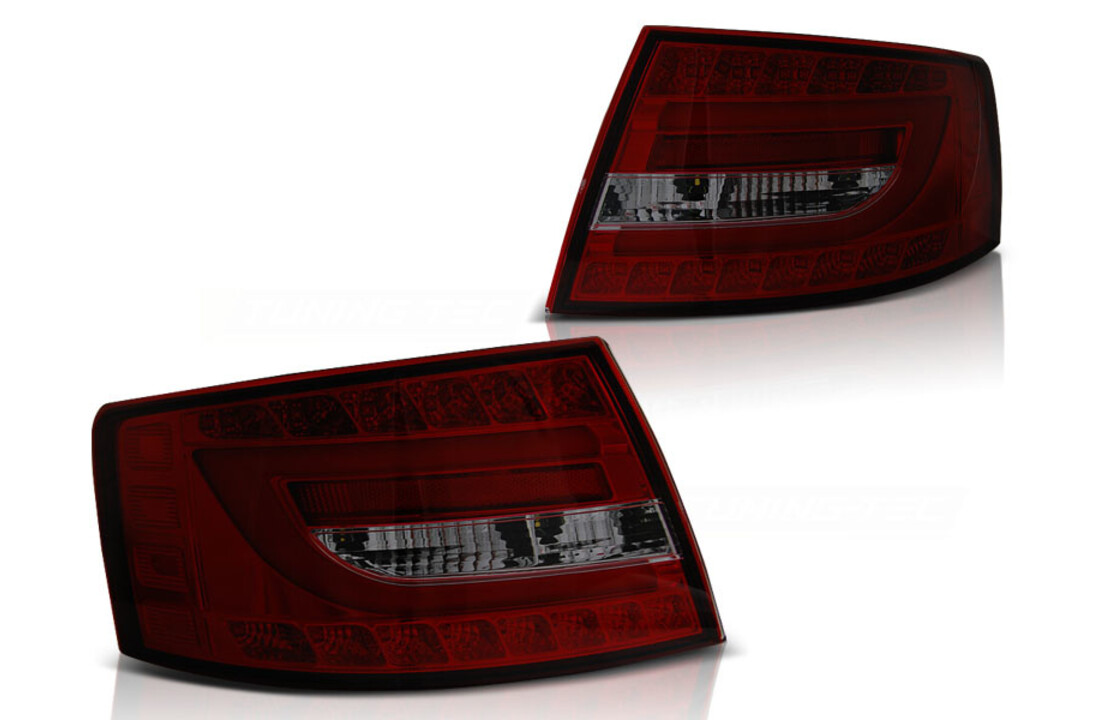 Achterlichten geschikt voor Audi A6 C6 sedan 04 04-08 rood smoke LED 7pin