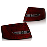 Achterlichten geschikt voor Audi A6 C6 sedan 04 04-08 rood smoke LED 7pin