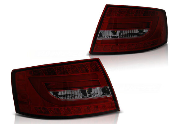 Achterlichten geschikt voor Audi A6 C6 sedan 04 04-08 rood smoke LED 7pin