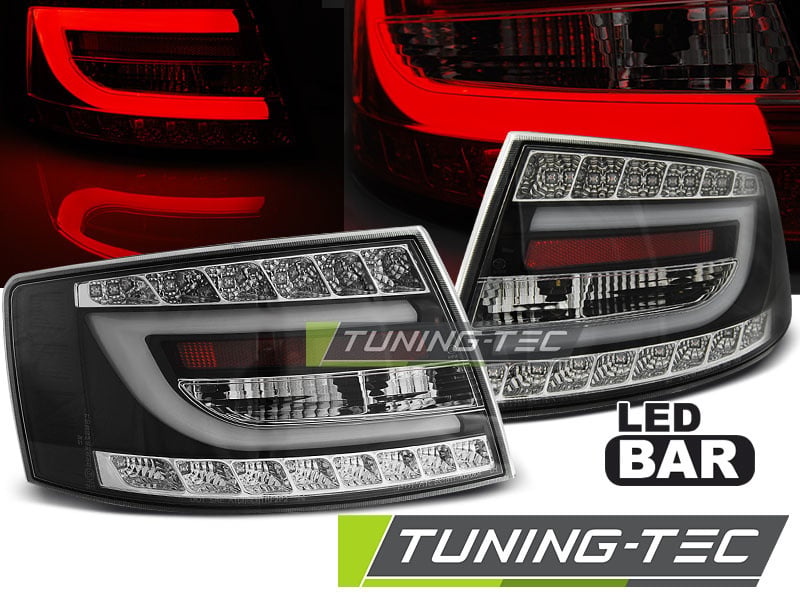 Achterlichten geschikt voor Audi A6 C6 sedan 04 04-08 zwart LED 7pin
