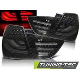 Achterlichten geschikt voor BMW E90 09-11 smoke zwart LED strip