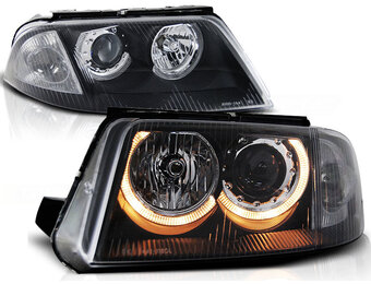 Koplampen dual halo rims geschikt voor VW Passat 3BG B5 FL 09-00-03-05 Angel Eyes zwart