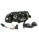 Koplampen dual halo rims geschikt voor VW Passat 3BG B5 FL 09-00-03-05 Angel Eyes zwart