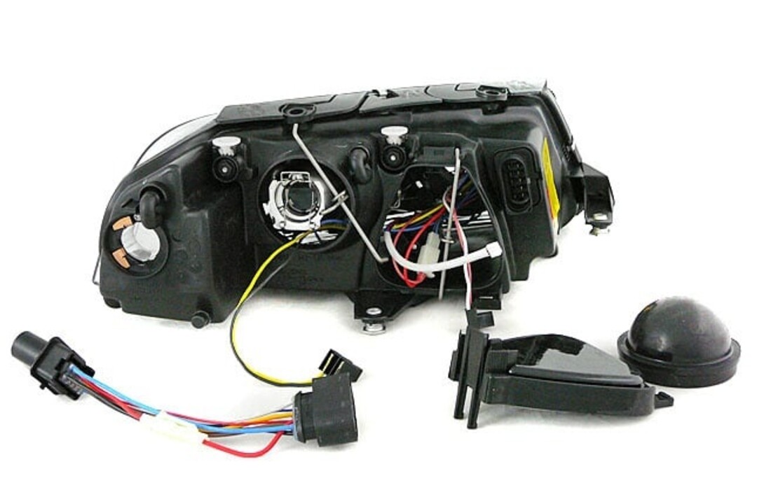 Koplampen dual halo rims geschikt voor VW Passat 3BG B5 FL 09-00-03-05 Angel Eyes chroom