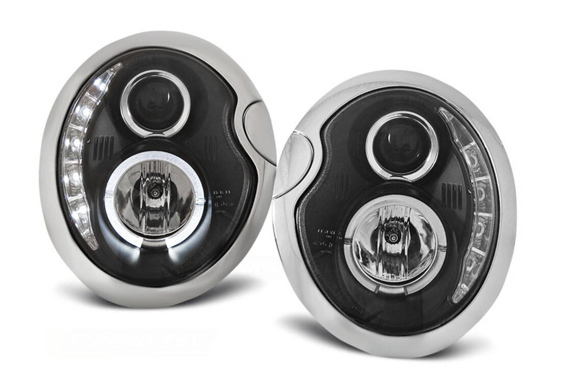 Koplampen met parkeerlicht geschikt voor BMW MINI (Cooper) 05 01-10 06 zwart