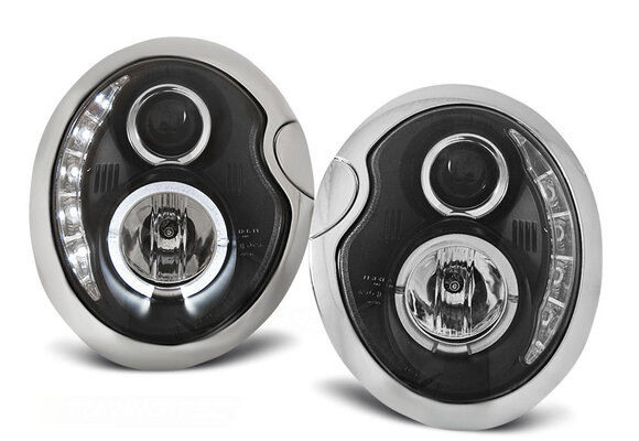 Koplampen met parkeerlicht geschikt voor BMW MINI (Cooper) 05 01-10 06 zwart