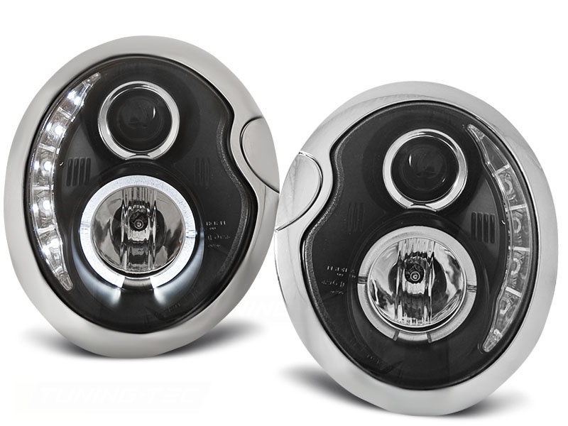 Koplampen met parkeerlicht geschikt voor BMW MINI (Cooper) 05 01-10 06 zwart