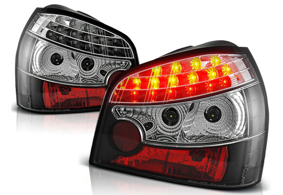 Achterlichten geschikt voor Audi A3 08 96-08 00 zwart LED