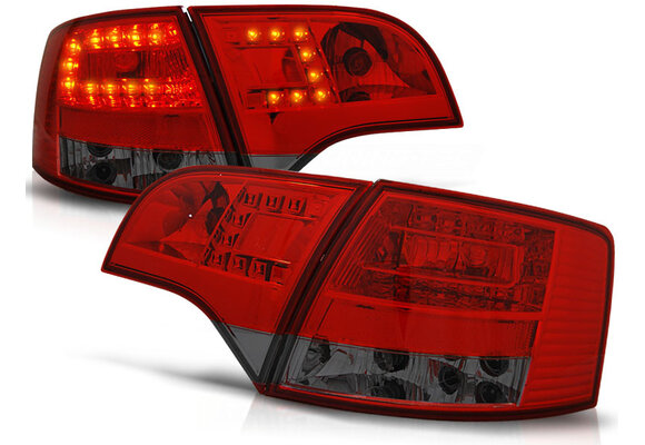 Achterlichten geschikt voor Audi A4 B7 11 04-03 08 Avant rood smoke LED