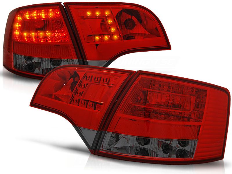 Achterlichten geschikt voor Audi A4 B7 11 04-03 08 Avant rood smoke LED