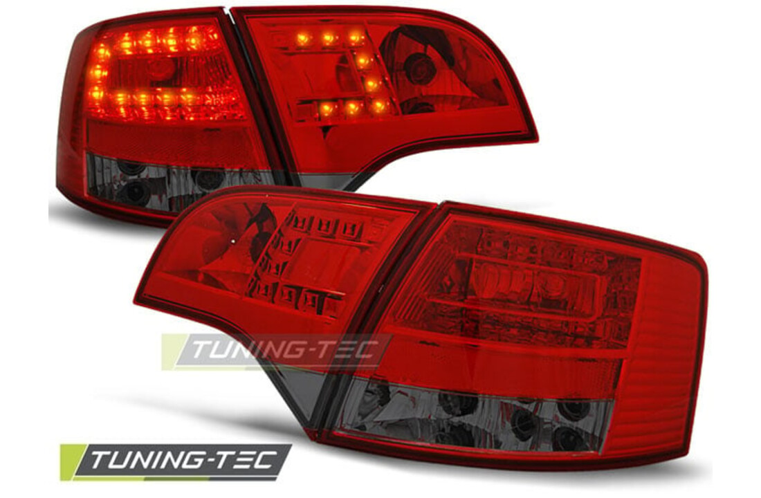 Achterlichten geschikt voor Audi A4 B7 11 04-03 08 Avant rood smoke LED