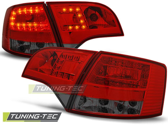 Achterlichten geschikt voor Audi A4 B7 11 04-03 08 Avant rood smoke LED