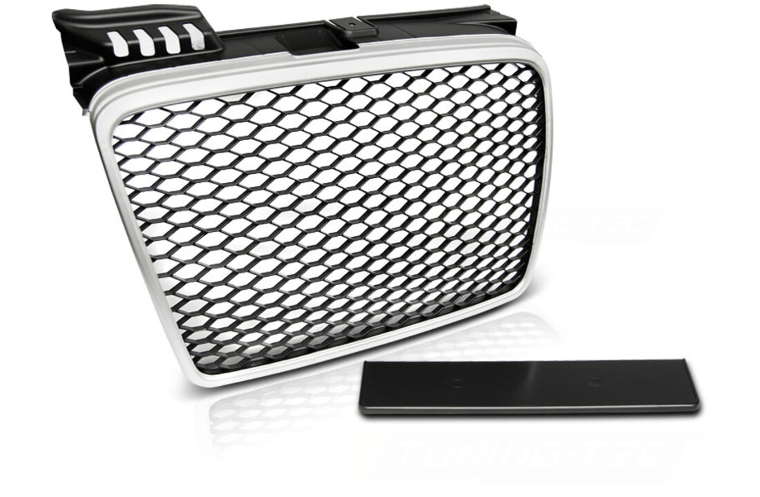 Grill AUDI A4 (B7) RS-STIJL 11 04-03 08 MAT ZILVER