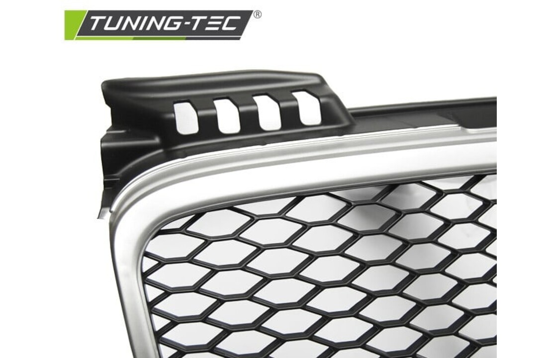 Grill geschikt voor AUDI A4 (B7) RS-STIJL 11 04-03 08 MAT ZILVER
