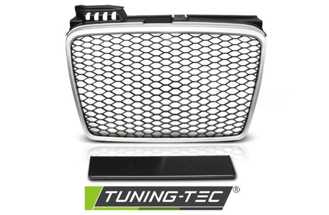 Grill geschikt voor AUDI A4 (B7) RS-STIJL 11 04-03 08 MAT ZILVER