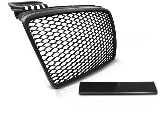 Grill geschikt voor AUDI A4 (B7) RS-STIJL 11 04-03 08 MAT ZWART