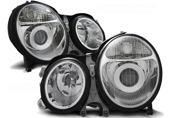 Koplampen MERCEDES W210 E-Klasse 06 99-03 02 CHROOM