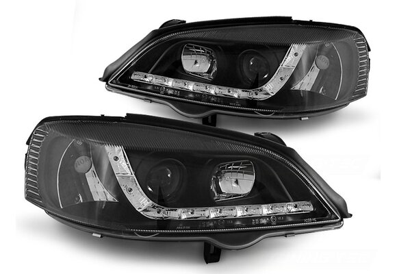 Koplampen met parkeerlicht geschikt voor Opel Astra G 09 97-02 04 zwart