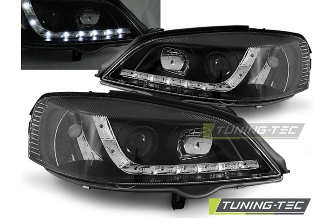 Koplampen met parkeerlicht geschikt voor Opel Astra G 09 97-02 04 zwart