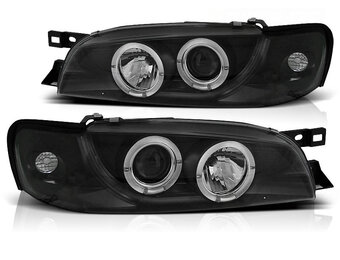Koplampen geschikt voor Subaru Impreza 05 93-10 00 Angel Eyes zwart