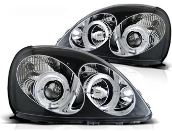 Koplampen geschikt voor Toyota Yaris 04 99-09 03 Angel Eyes zwart