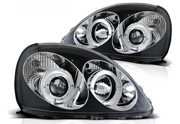 Koplampen geschikt voor Toyota Yaris 04 99-09 03 Angel Eyes zwart