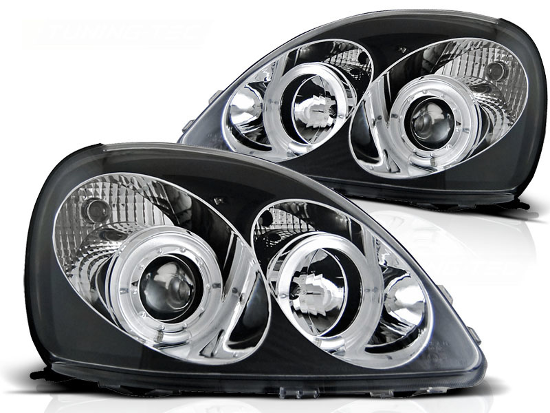 Koplampen geschikt voor Toyota Yaris 04 99-09 03 Angel Eyes zwart