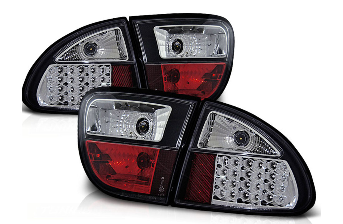 Achterlichten geschikt voor Seat Leon 04 99-08 04 zwart LED