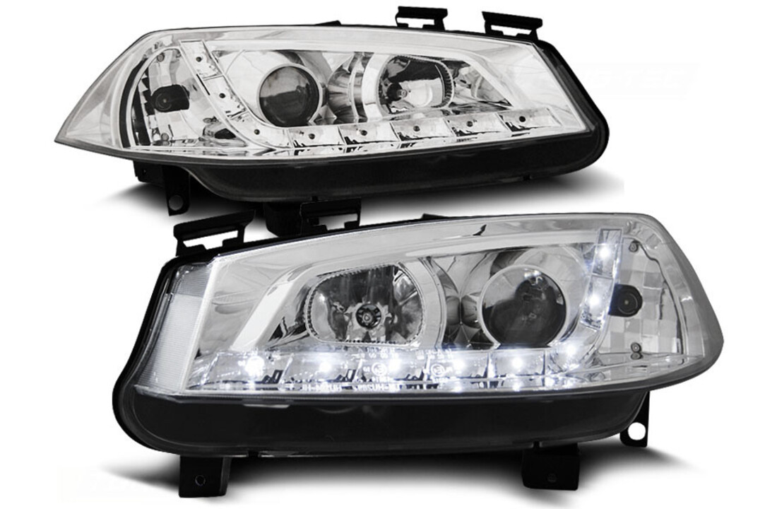 Koplampen met parkeerlicht geschikt voor Renault Megane II 11 02-12 05 chroom
