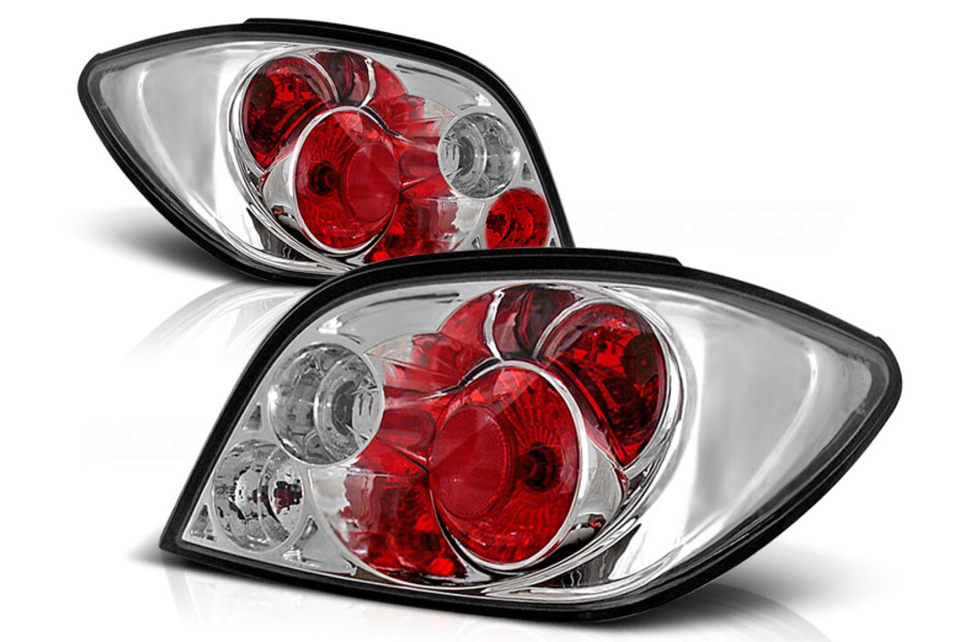 Achterlichten geschikt voor Peugeot 307 04 01-07 chroom