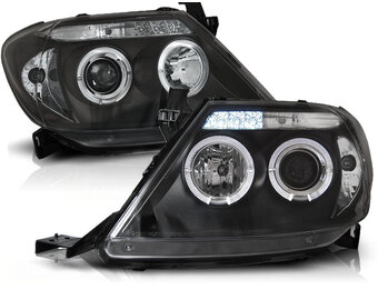 Koplampen geschikt voor Toyota Hilux 05-11 Angel Eyes zwart
