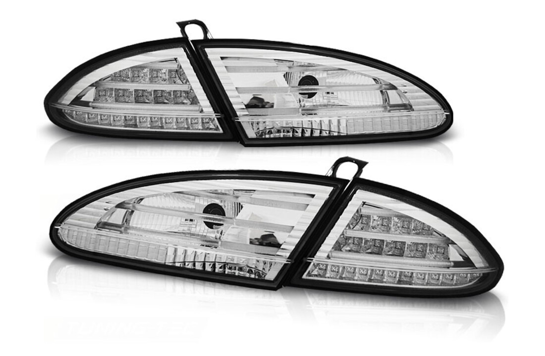 Achterlichten geschikt voor Seat Leon 06 05-09 chroom LED