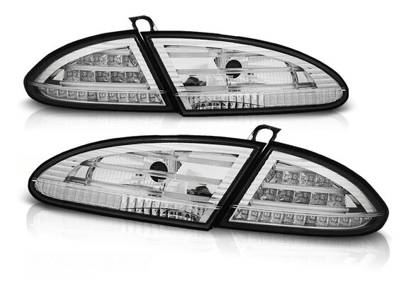 Achterlichten geschikt voor Seat Leon 06 05-09 chroom LED