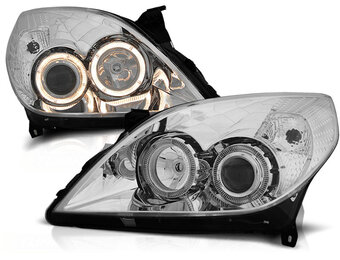 Koplampen geschikt voor Opel Vectra C 09 05-08 Angel Eyes chroom