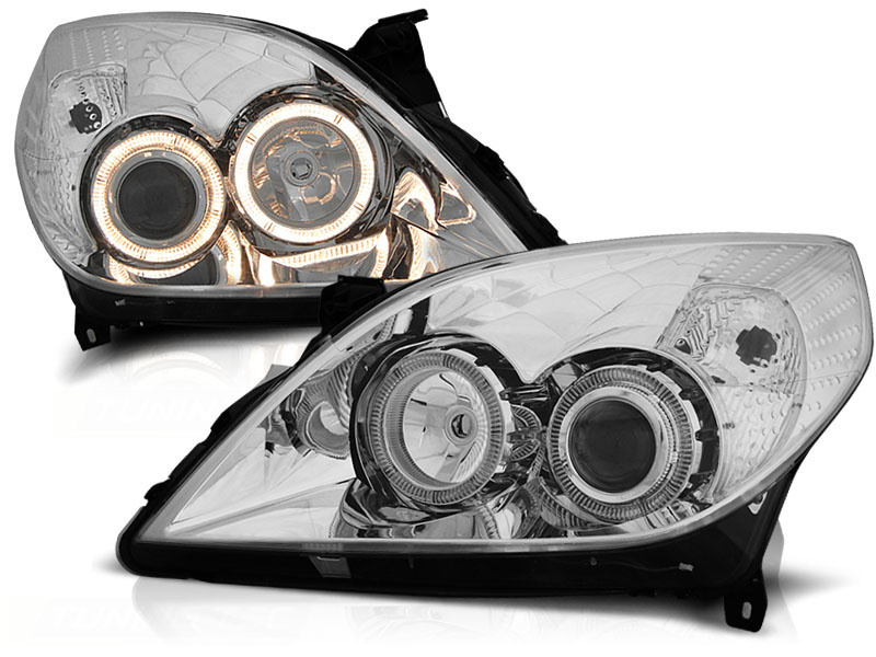 Koplampen geschikt voor Opel Vectra C 09 05-08 Angel Eyes chroom