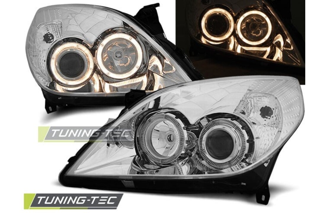 Koplampen geschikt voor Opel Vectra C 09 05-08 Angel Eyes chroom